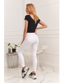 Taillierte weiße Jeanshose 250 – Online-Shop – Boutique